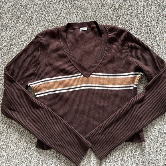 GARAGE BROWN SWEATER TOP - Size XL - Picture 1 of 3